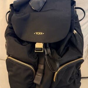 TUMI Rivas Backpack Black & Gold - Excellent
